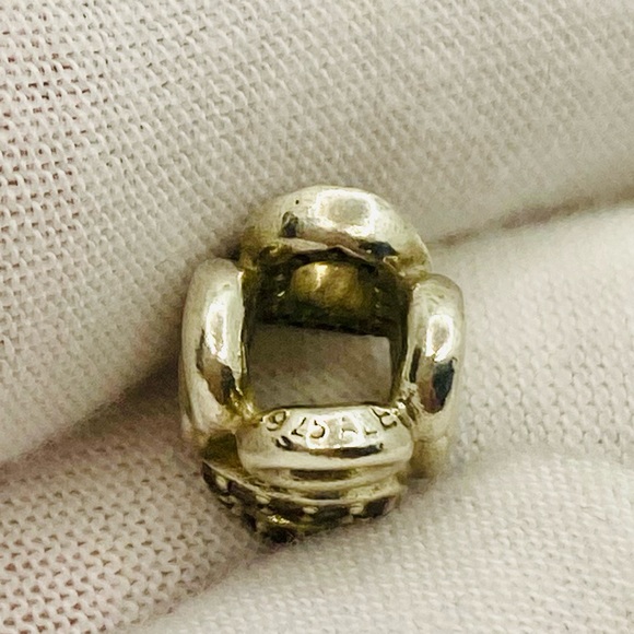 EUC Pandora 790445CZ Sterling Silver Circle of Friends Friendship Charm w/ CZ's - Picture 9 of 10